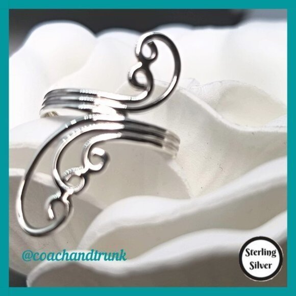 NWT ARTISAN CRAFTED .925 Sterling Silver Bypass Ring - Picture 4 of 5